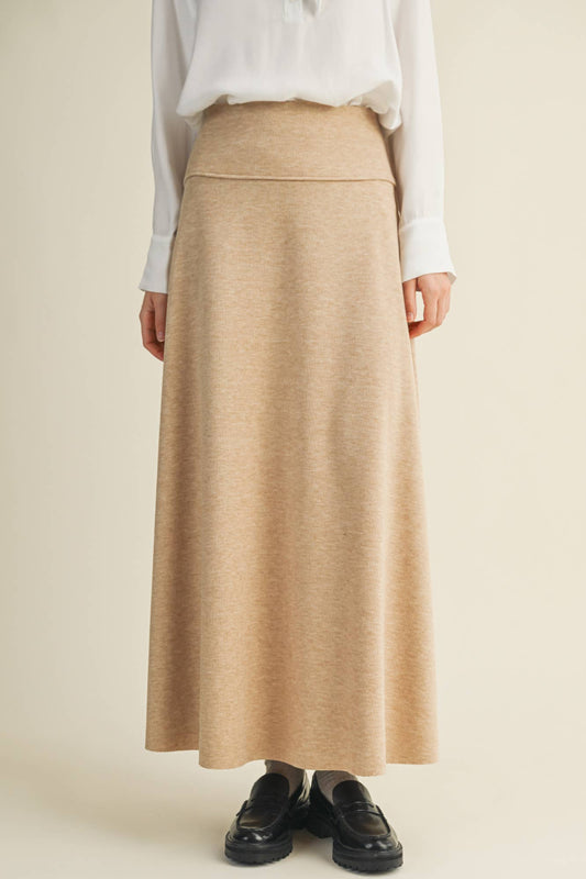 Brushed Rib Maxi Skirt
