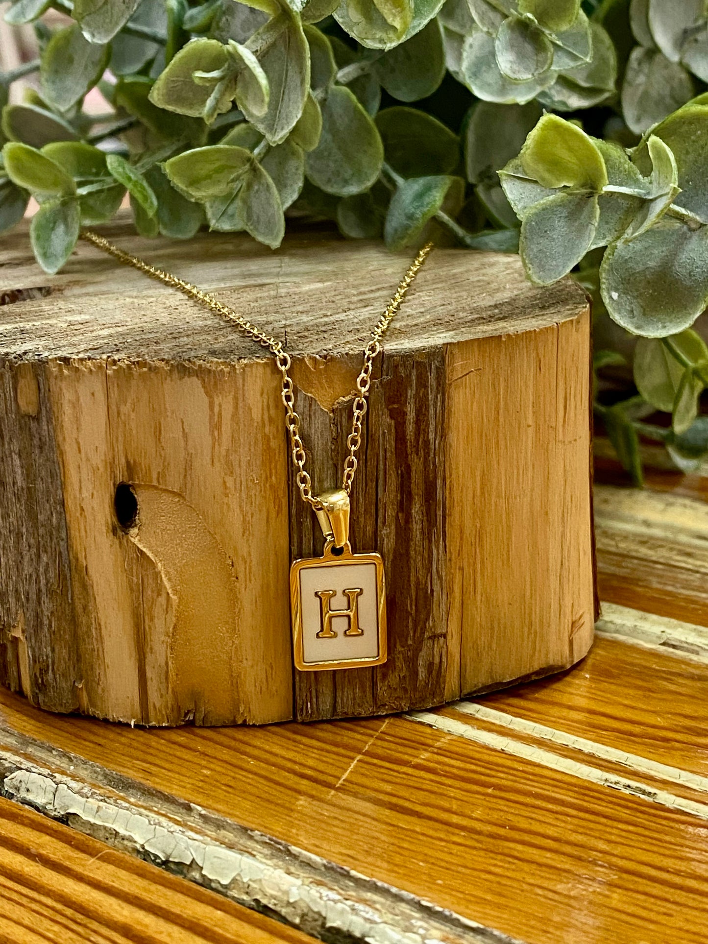 Initial Shell Pendant Necklace