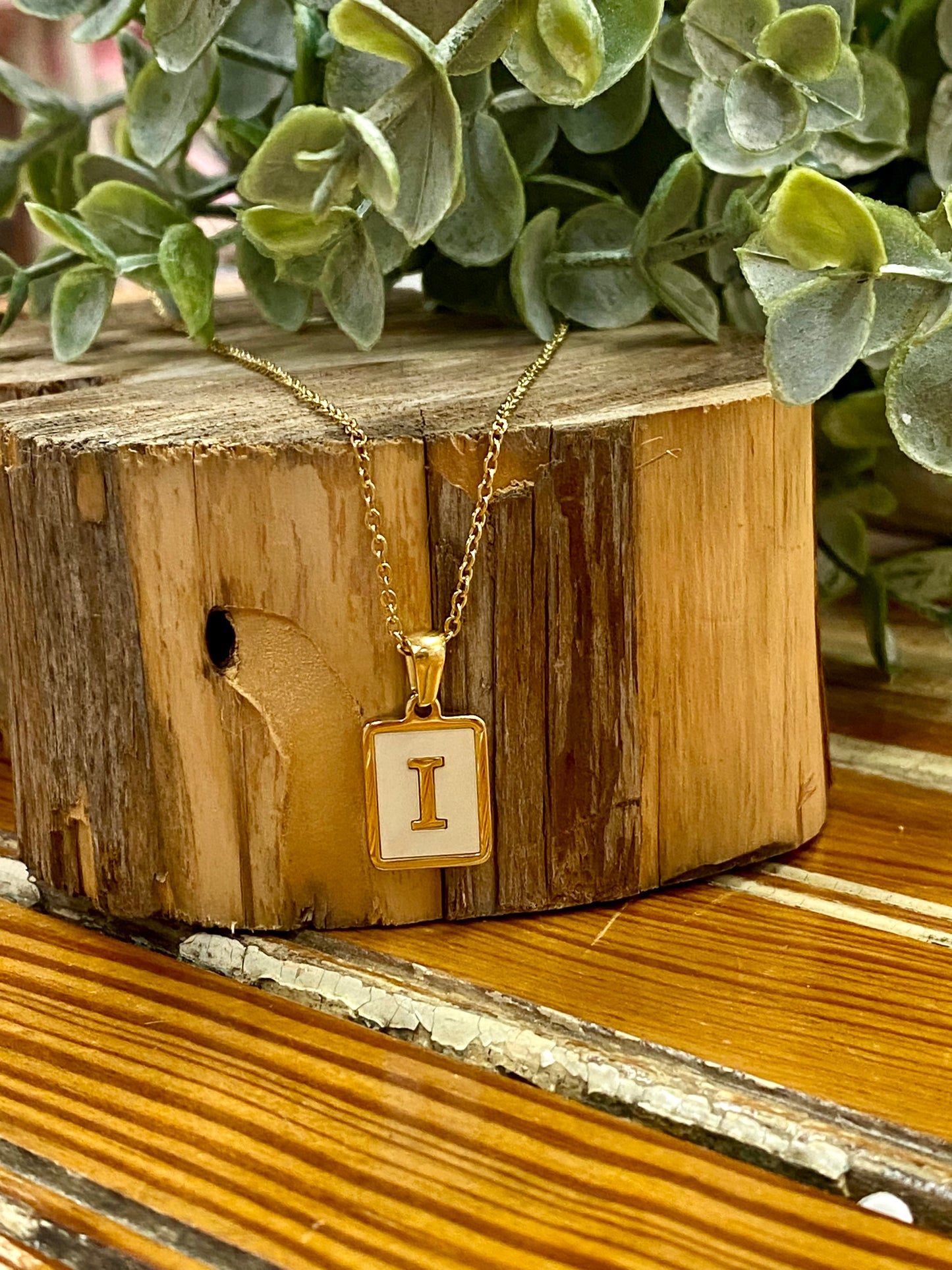 Initial Shell Pendant Necklace
