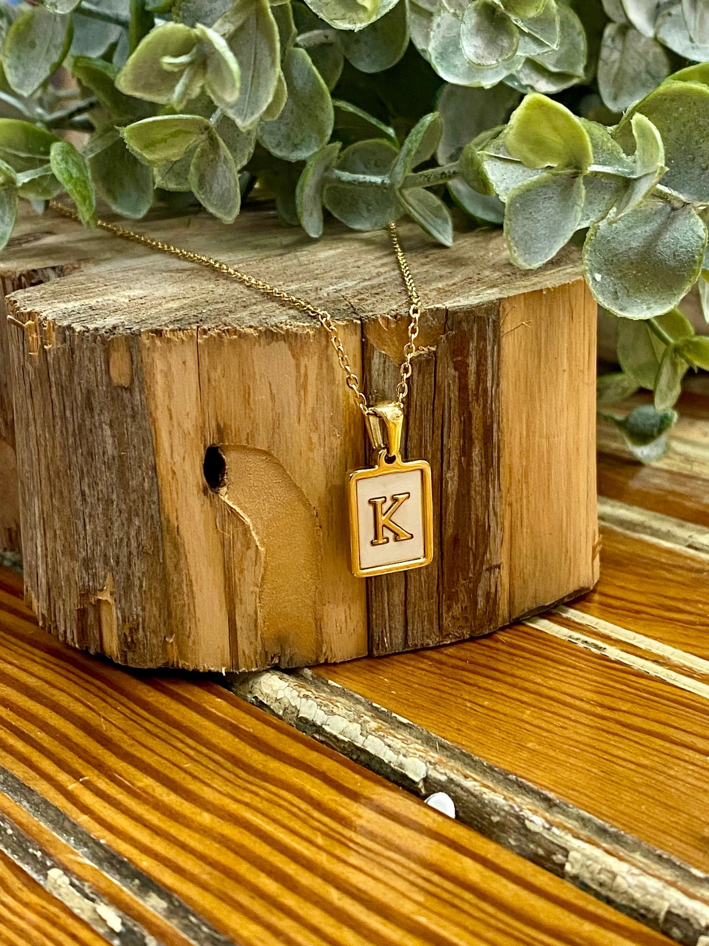 Initial Shell Pendant Necklace