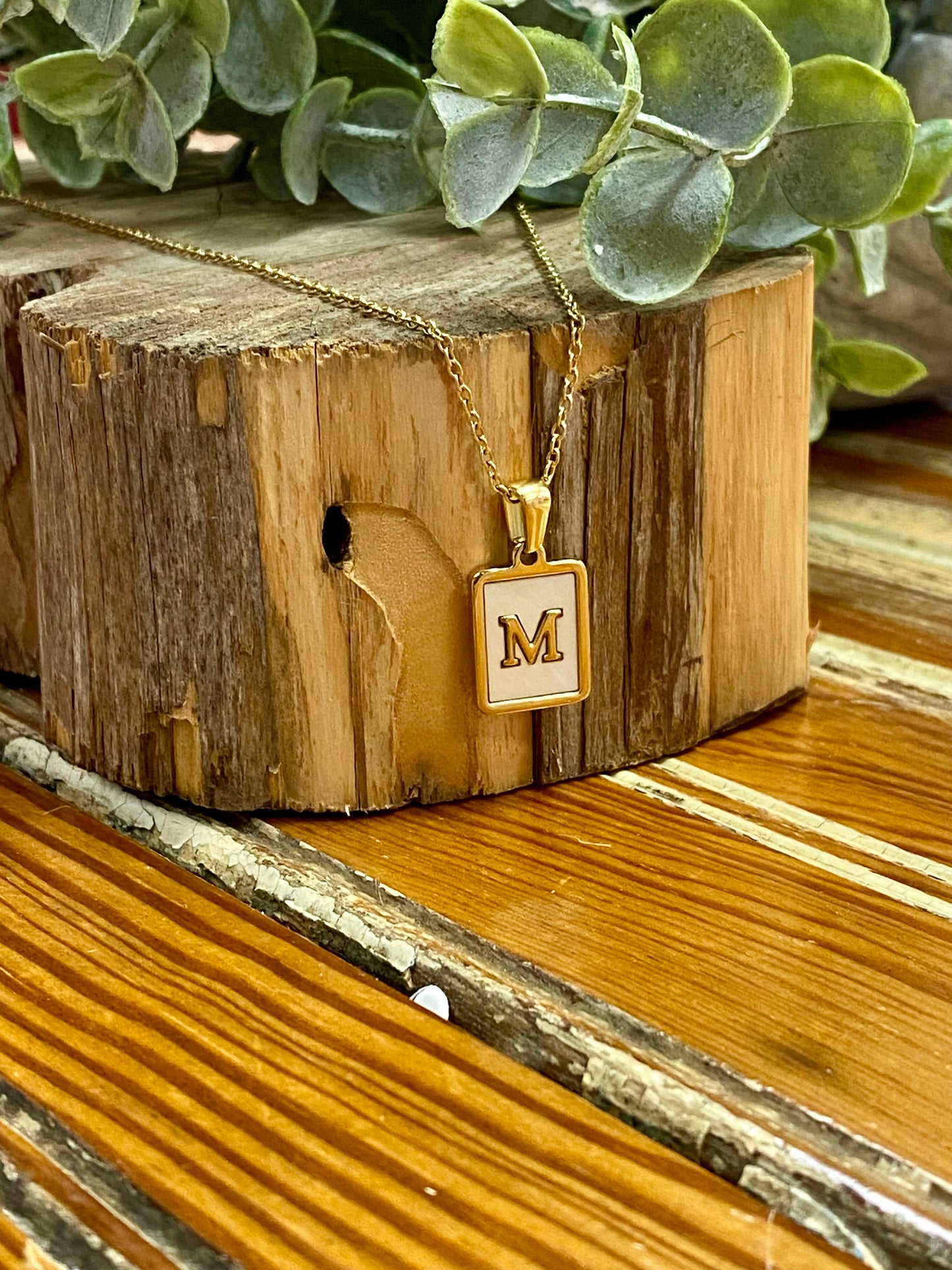 Initial Shell Pendant Necklace
