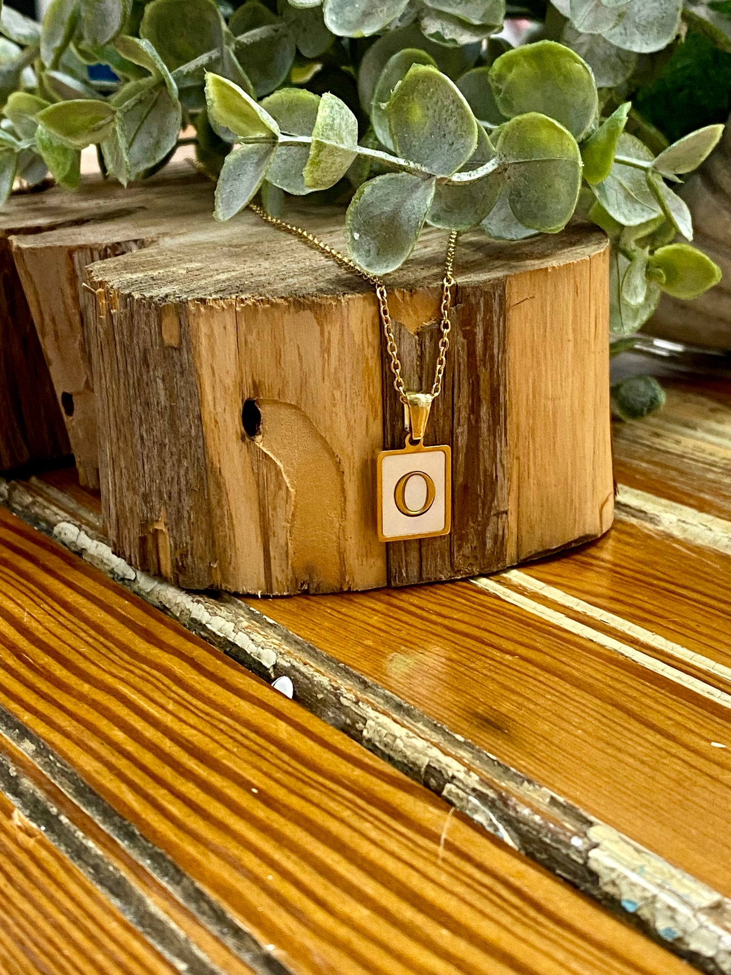 Initial Shell Pendant Necklace