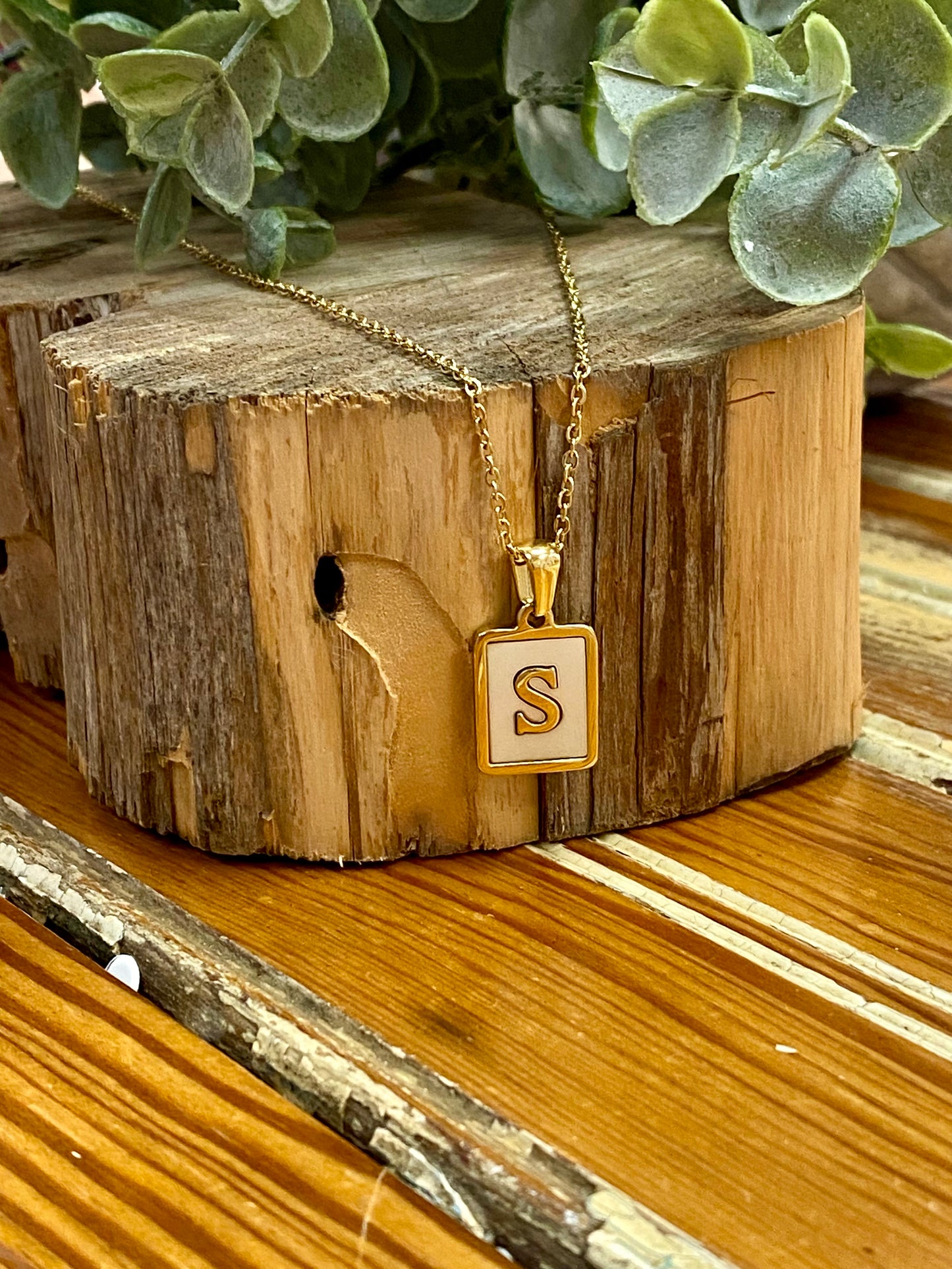 Initial Shell Pendant Necklace