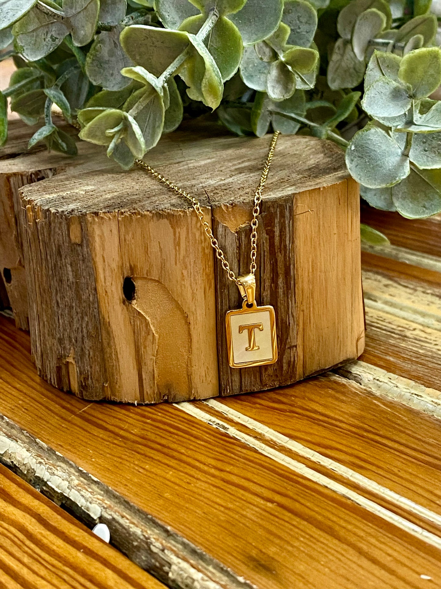 Initial Shell Pendant Necklace