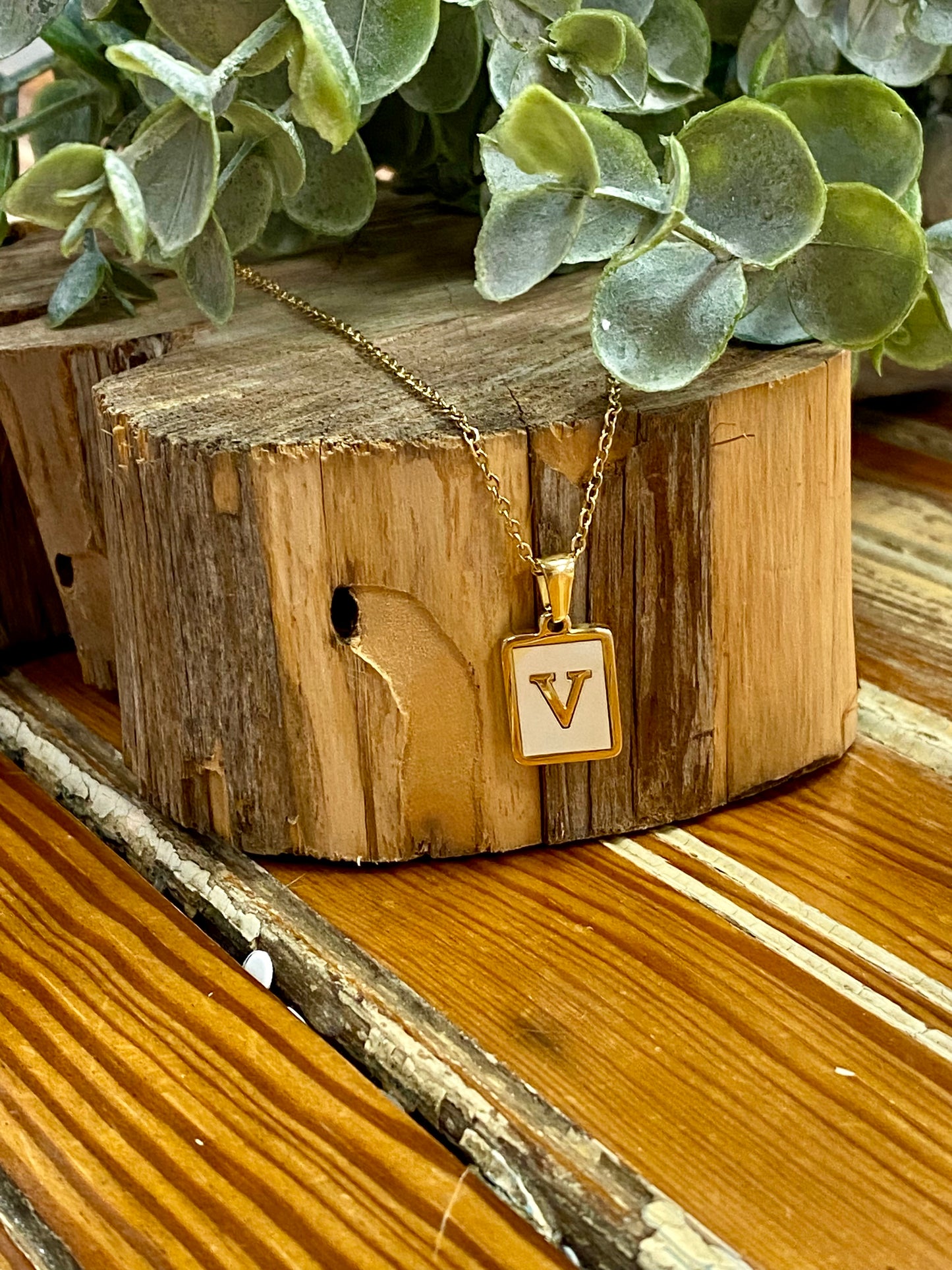 Initial Shell Pendant Necklace