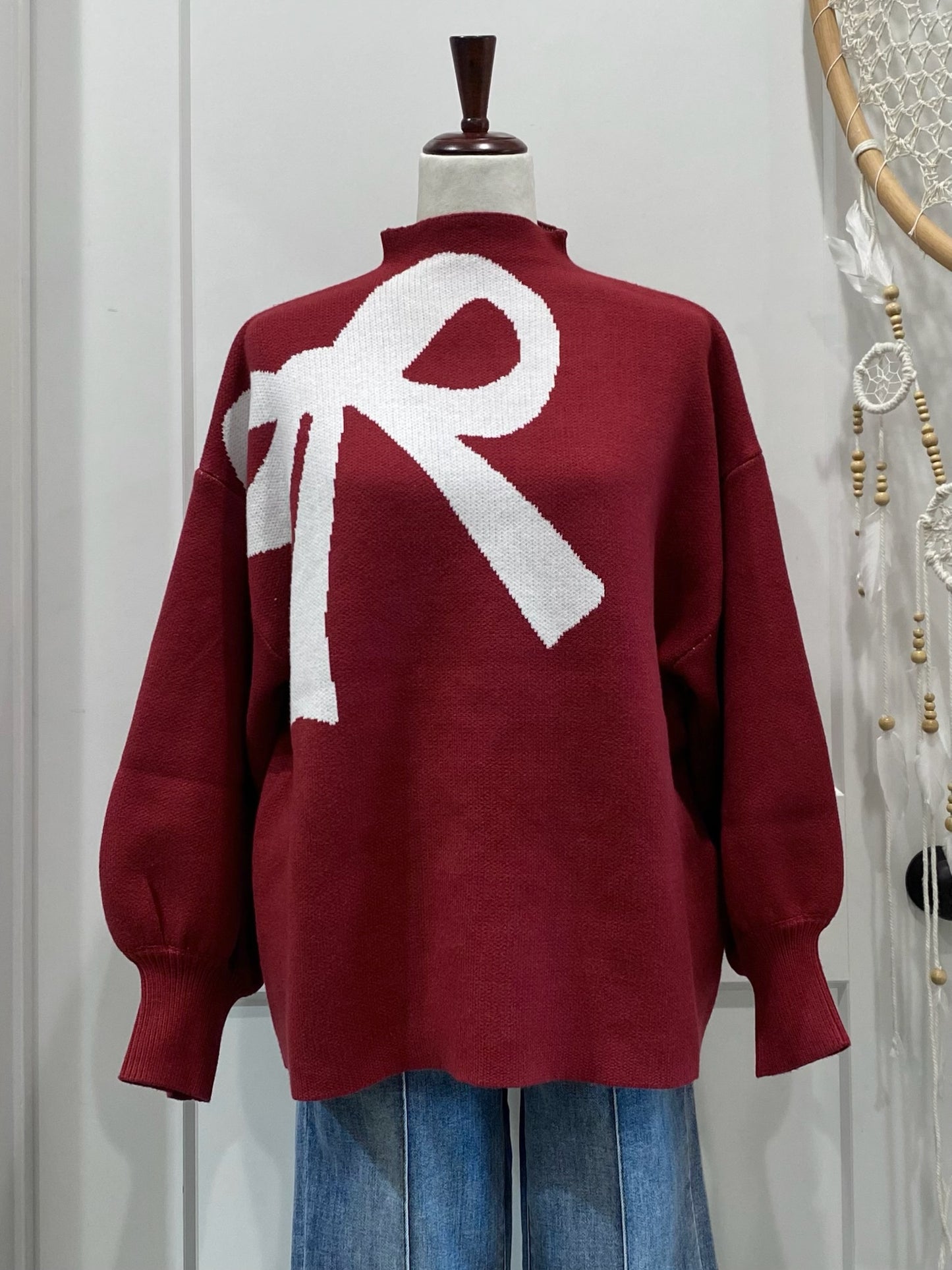 Ribbon Oversized Sweater