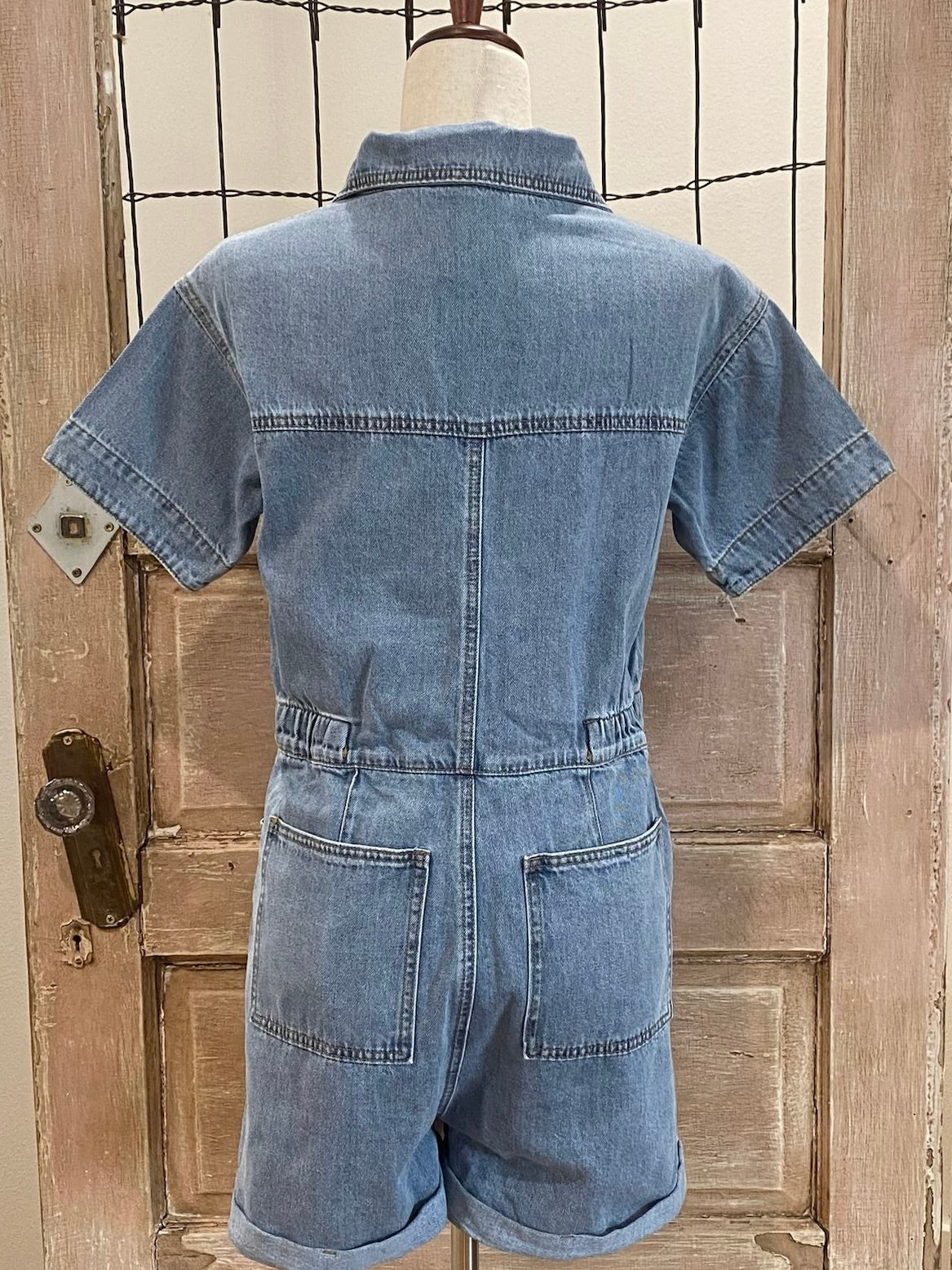 Denim Utility Romper