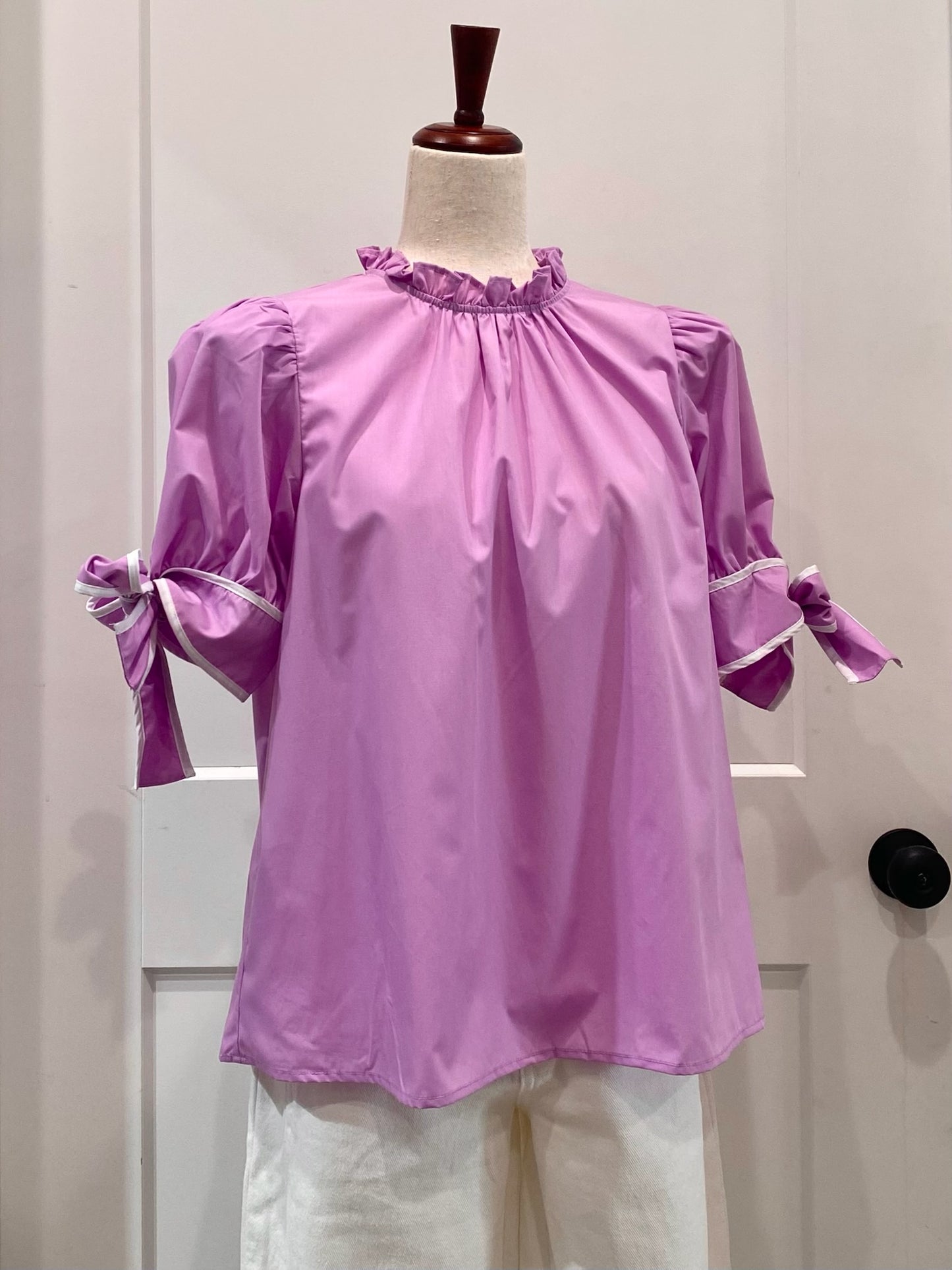 Ruffle Neckline Top