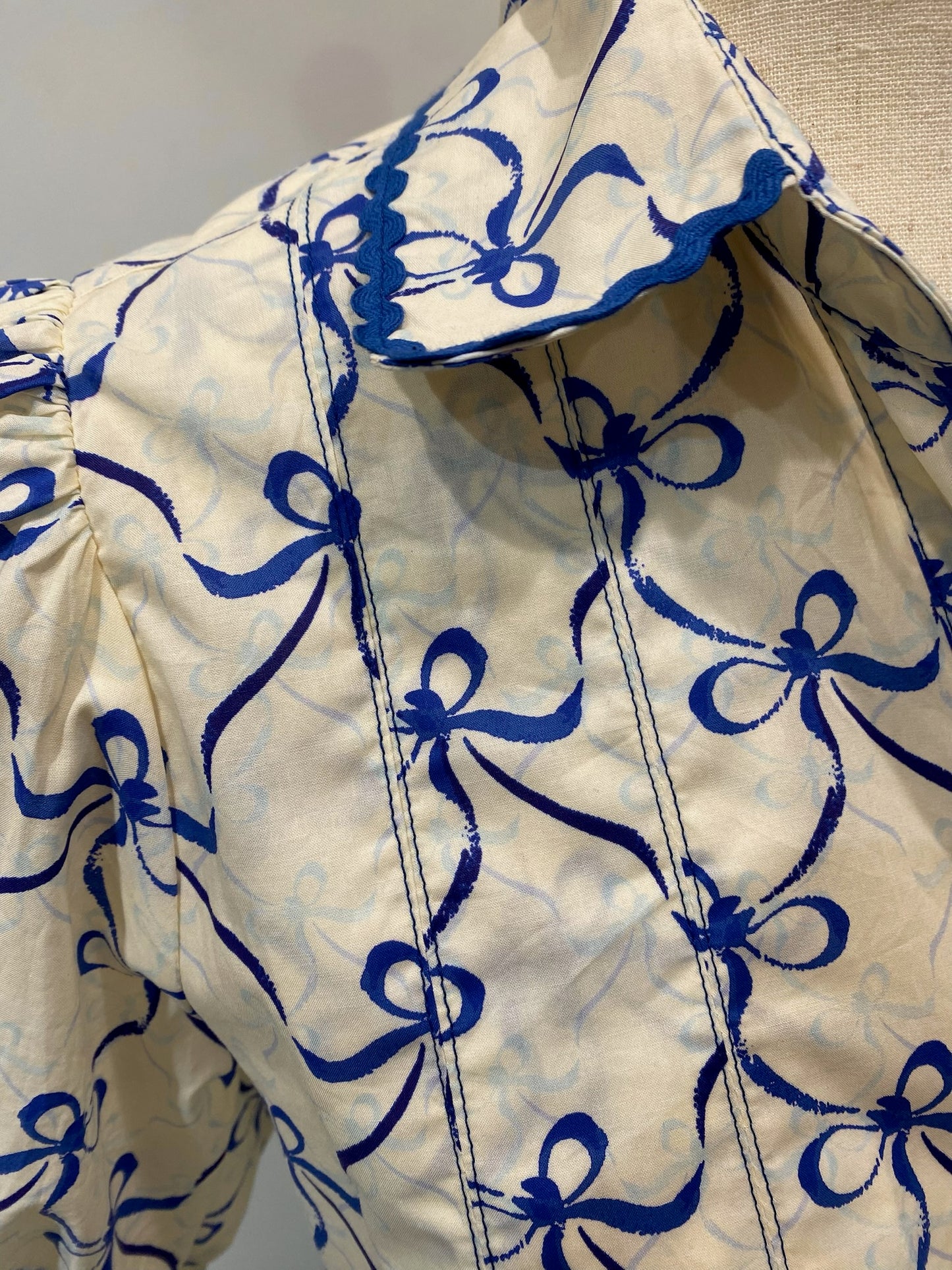 Bow Print Shirt Dress