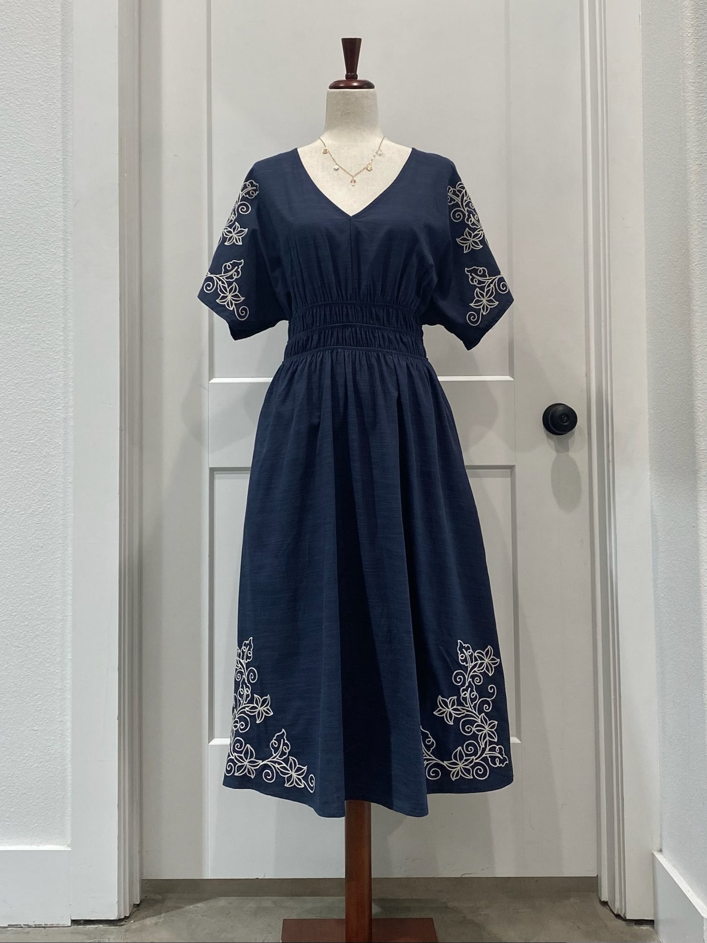 Kimono Sleeve Midi Dress | S-2XL