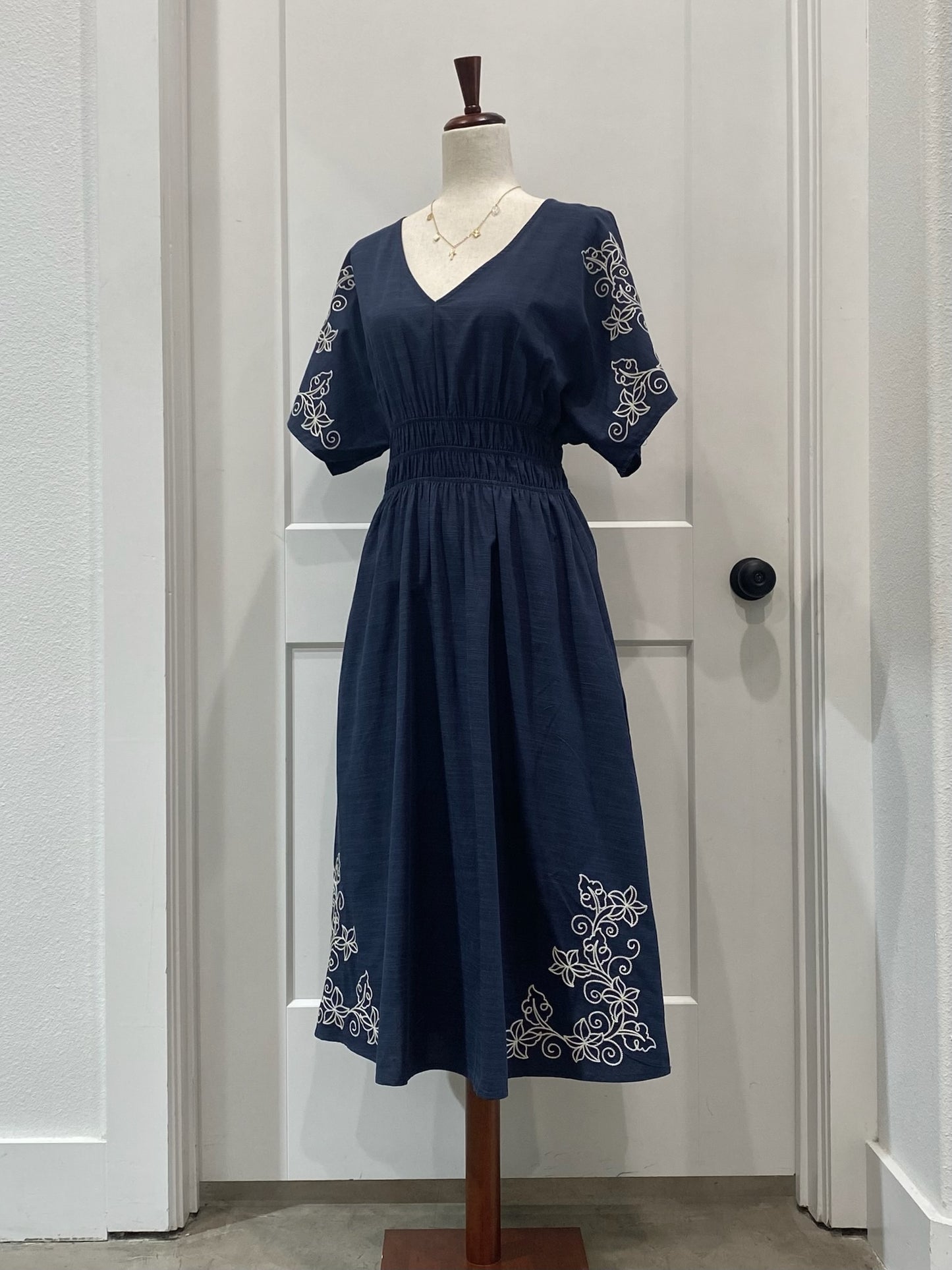 Kimono Sleeve Midi Dress | S-2XL