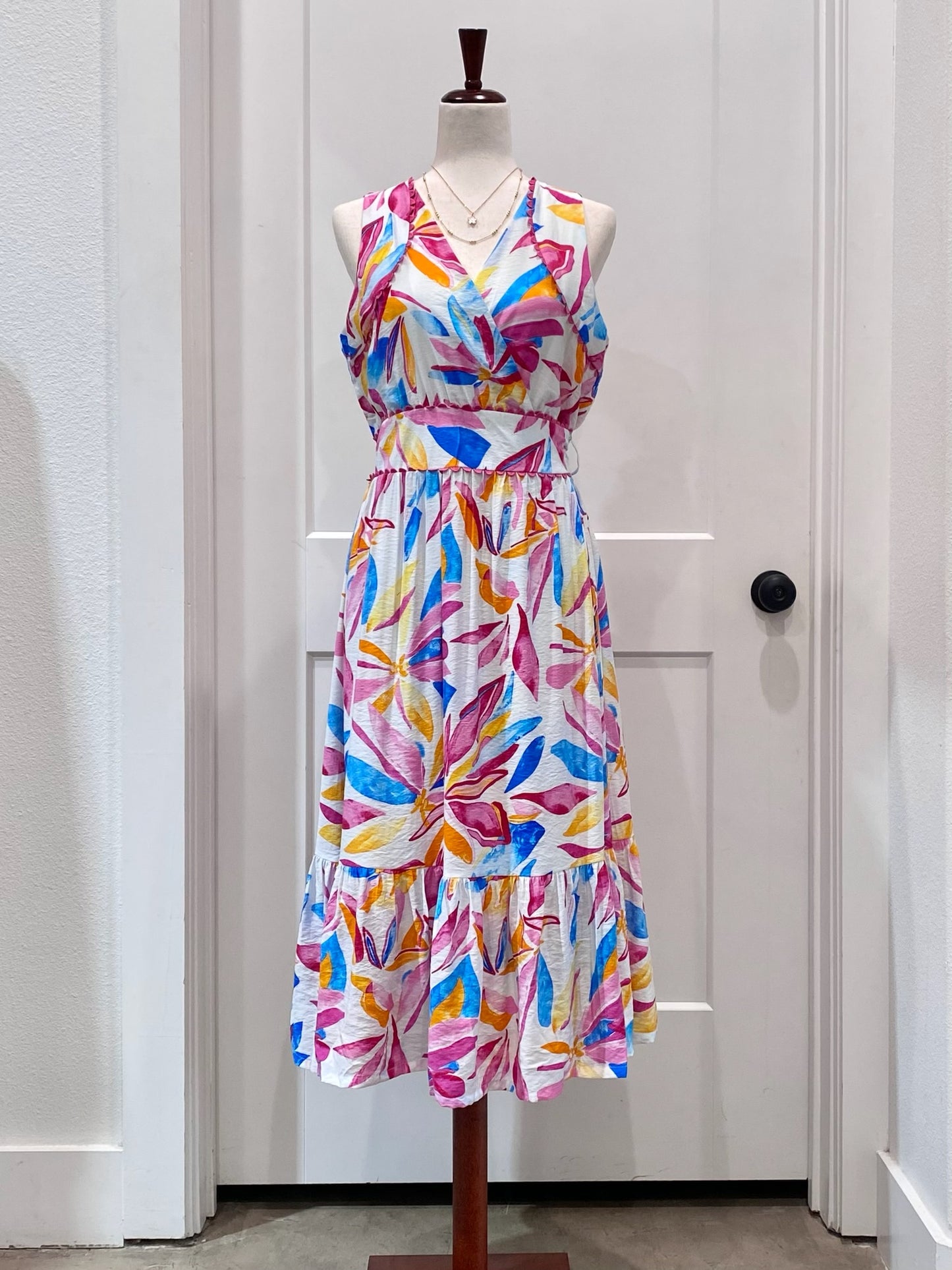Vibrant Abstract Midi Dress
