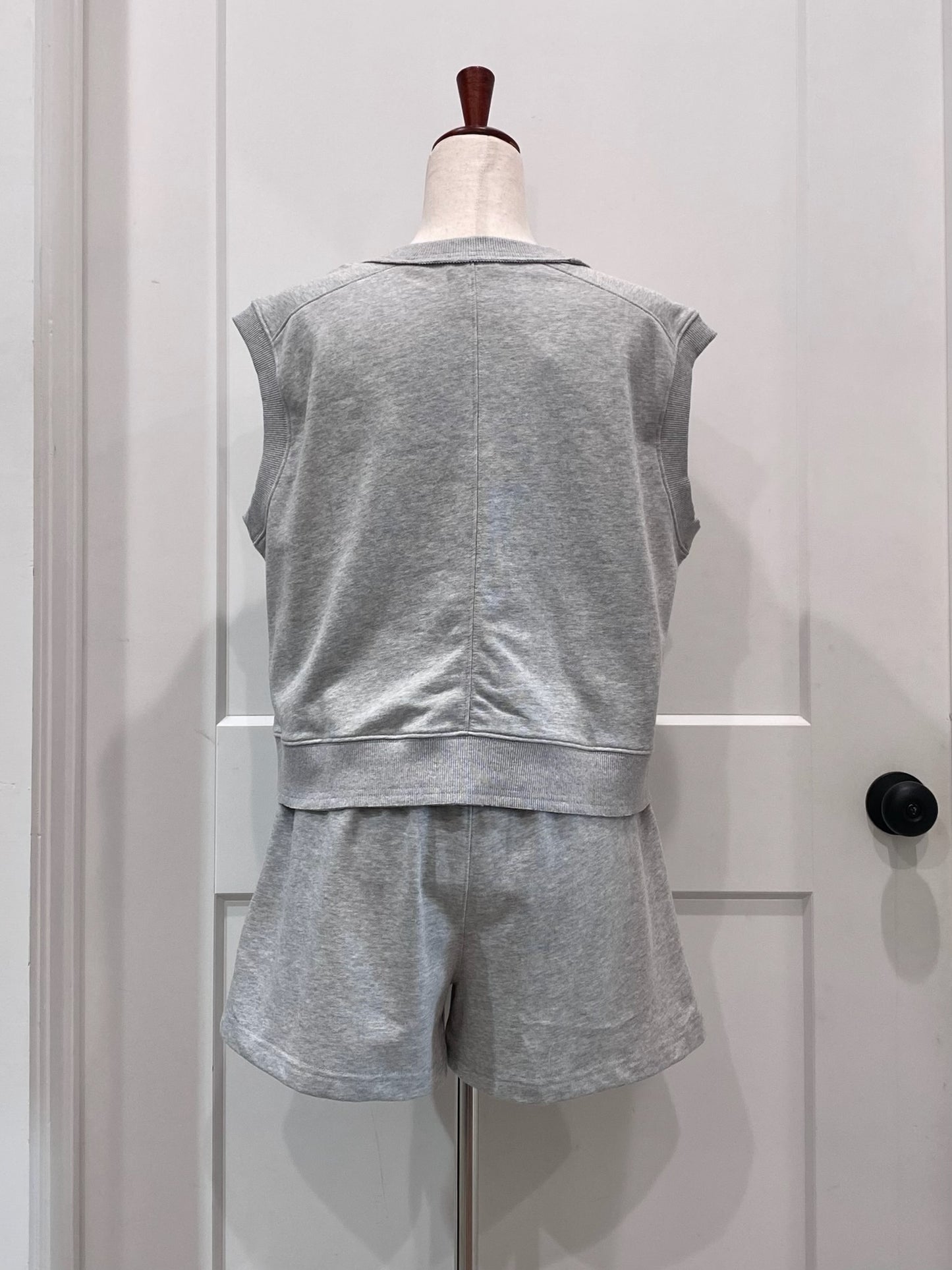 French Terry Crew Neck and Short Set