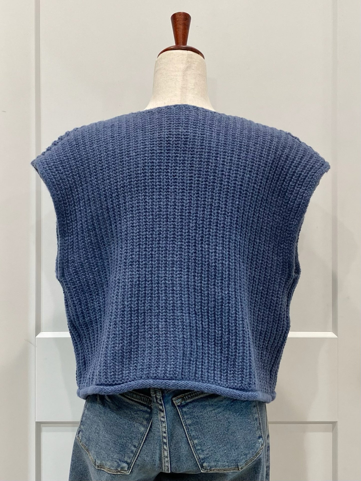 Button Front Sweater Vest