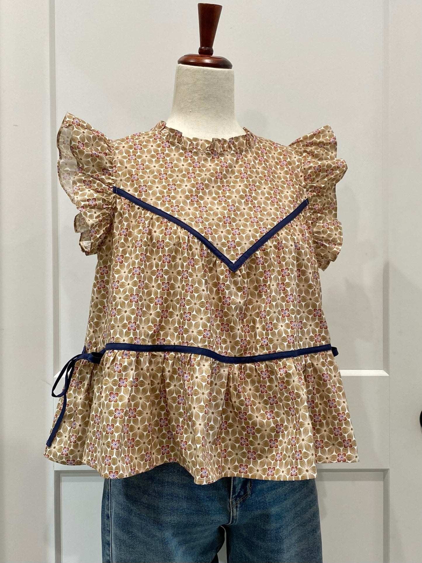 Floral Mock Neck Top
