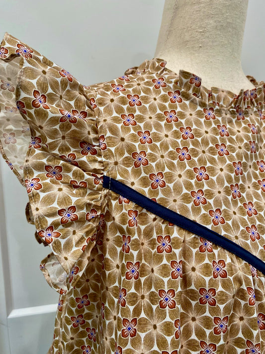 Floral Mock Neck Top