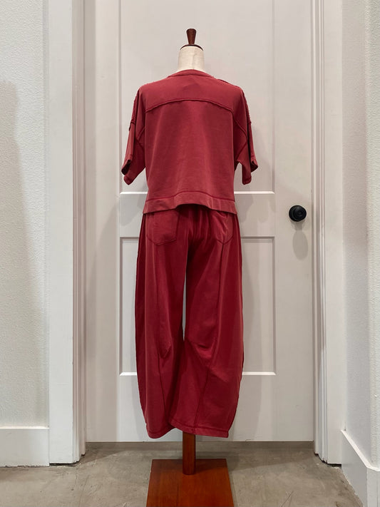 Mineral Washed Barrel Pant Set