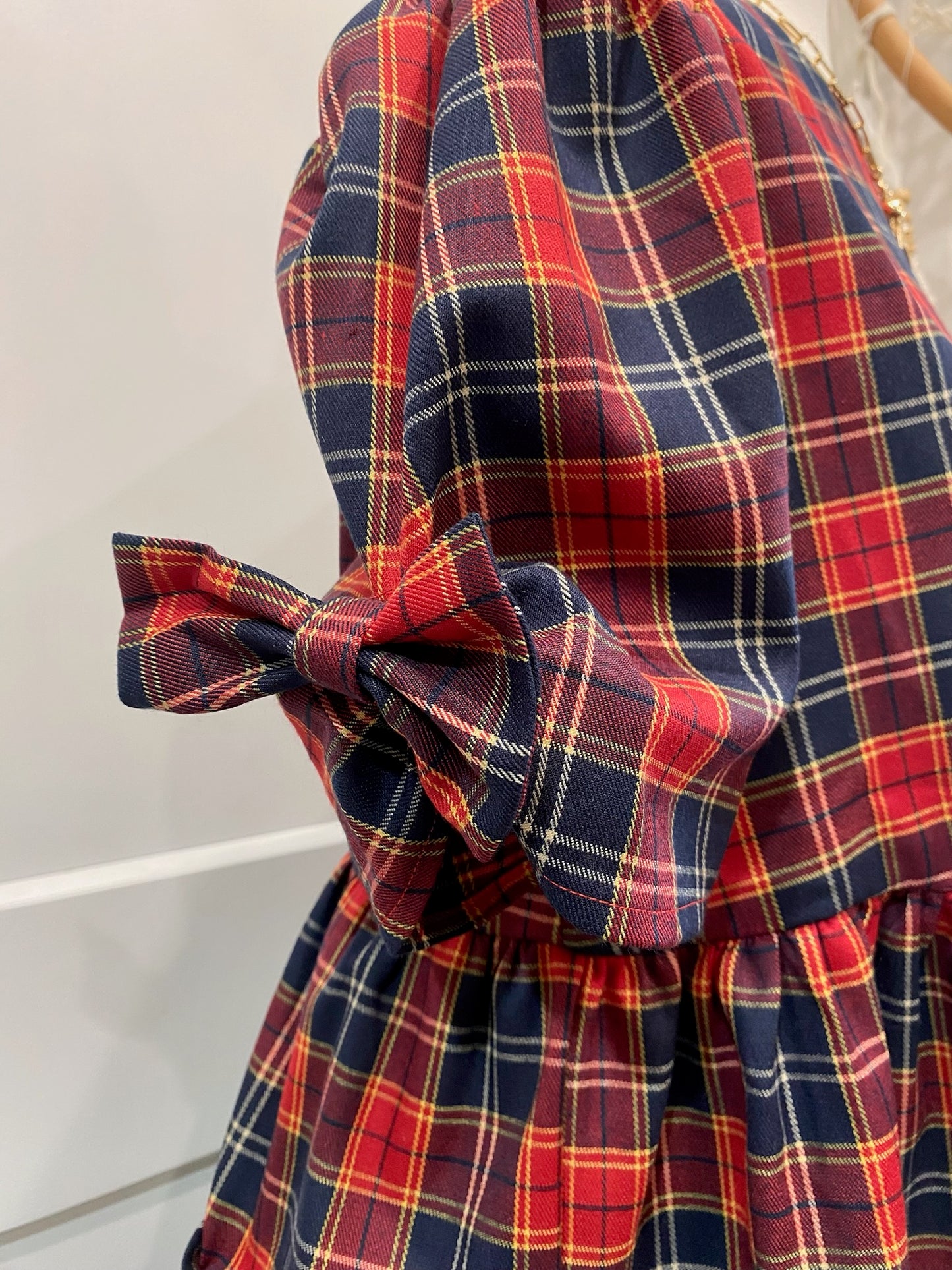 Plaid Ribbon Top