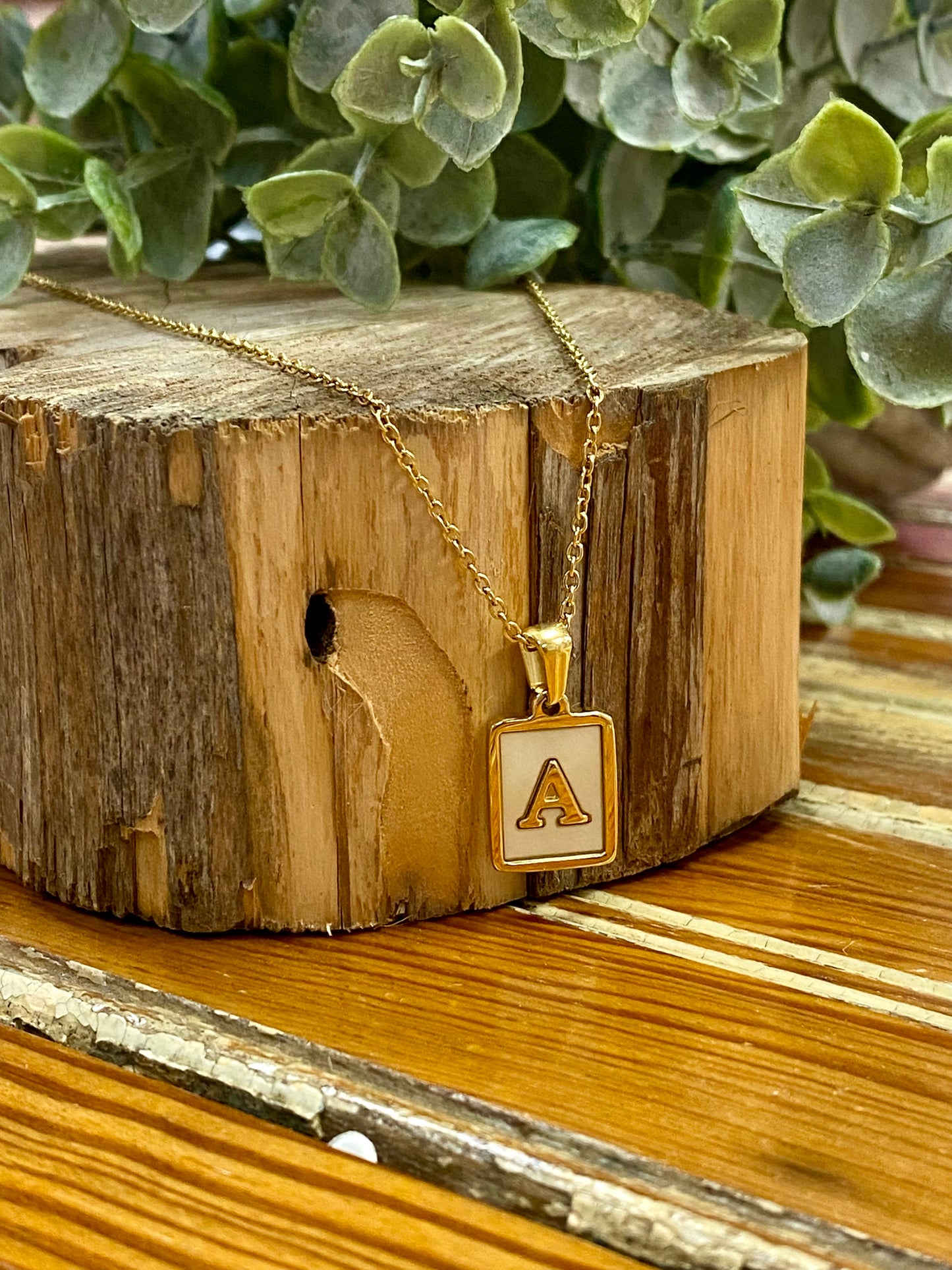 Initial Shell Pendant Necklace