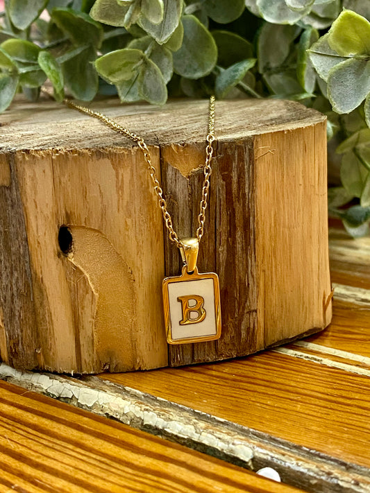 Initial Shell Pendant Necklace