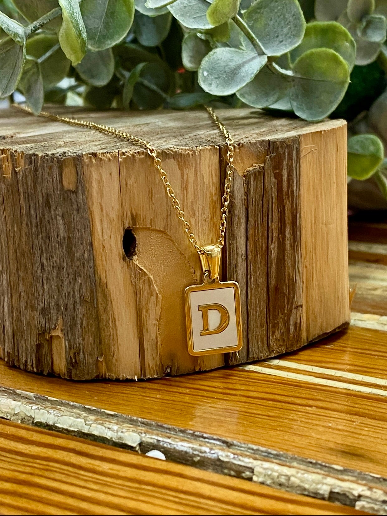 Initial Shell Pendant Necklace