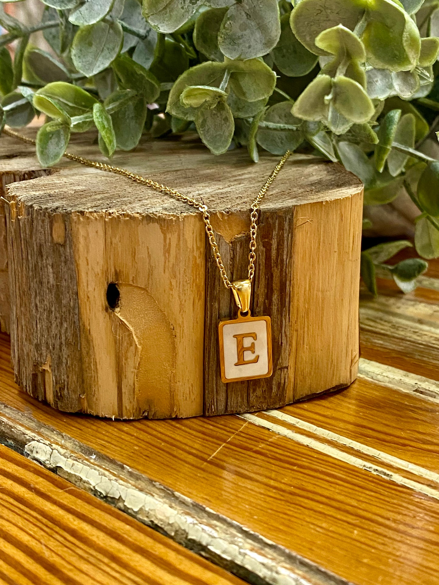 Initial Shell Pendant Necklace