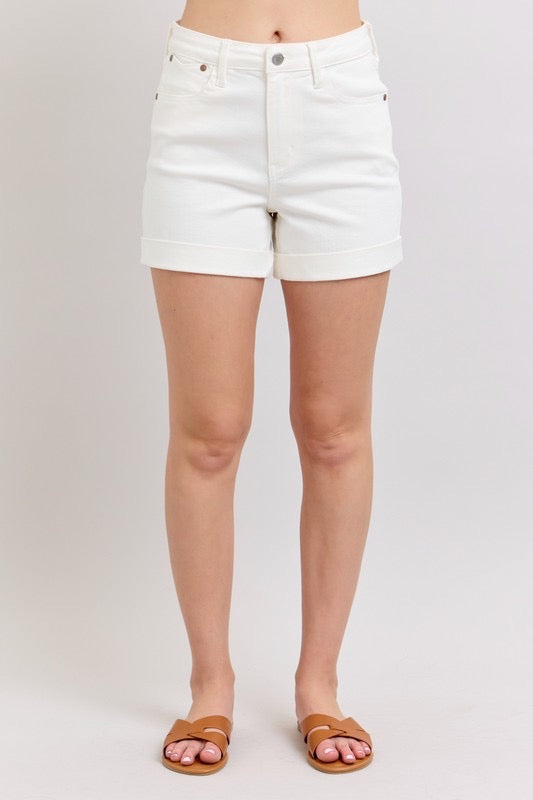White Cuff Shorts