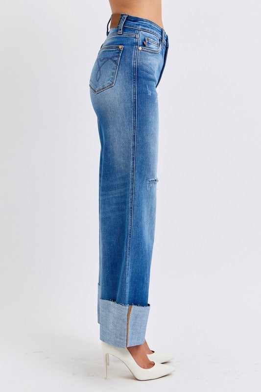 Retro Wide Leg w/Cuff Jean