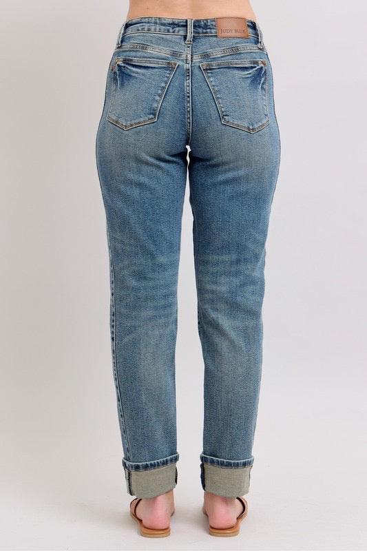 Vintage Wash Boyfriend Jeans