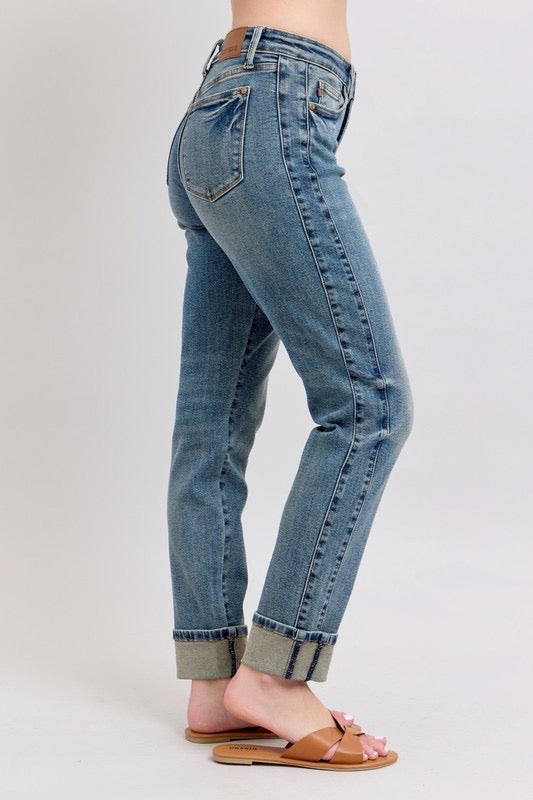 Vintage Wash Boyfriend Jeans