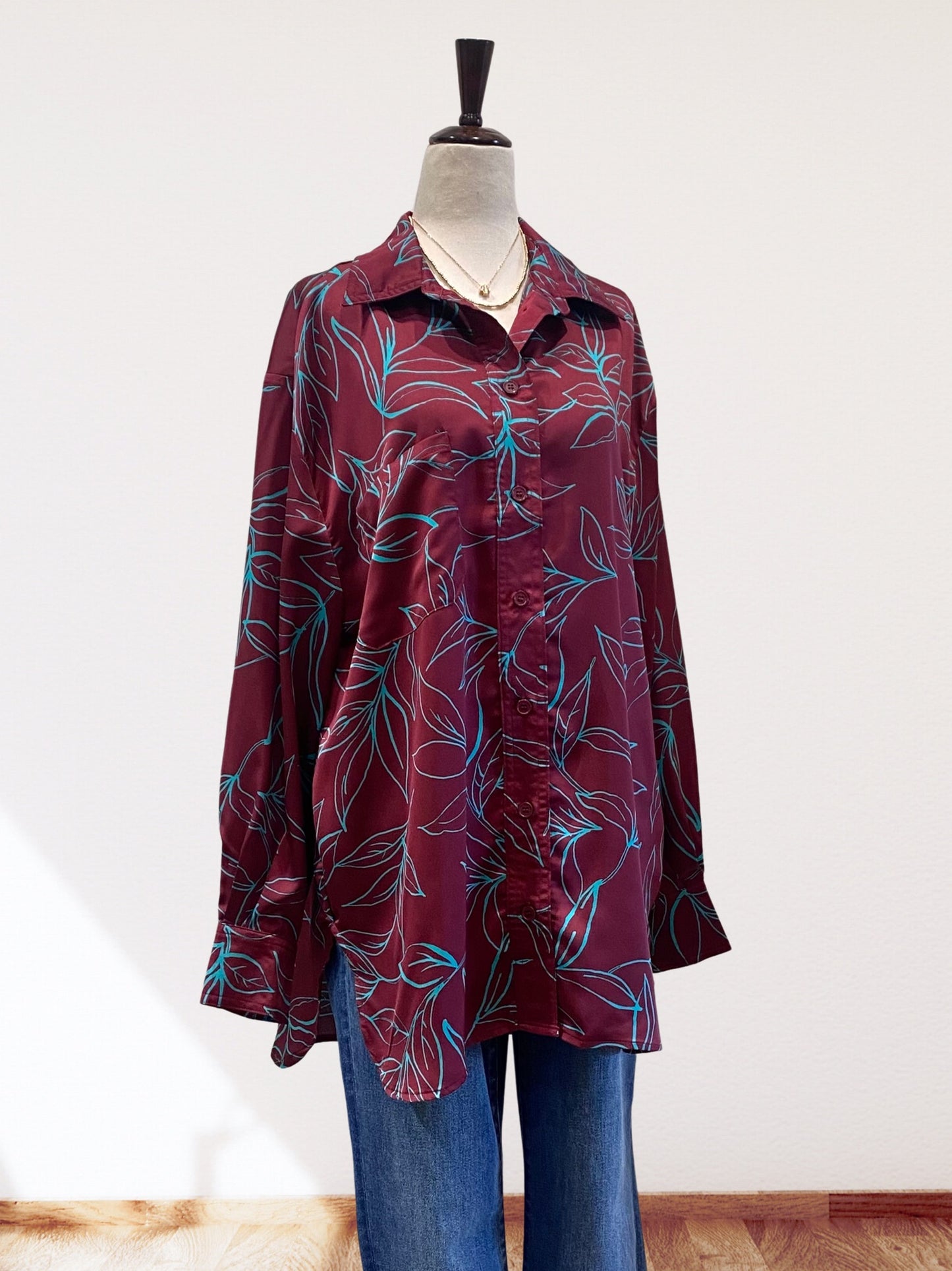 Printed Satin Top