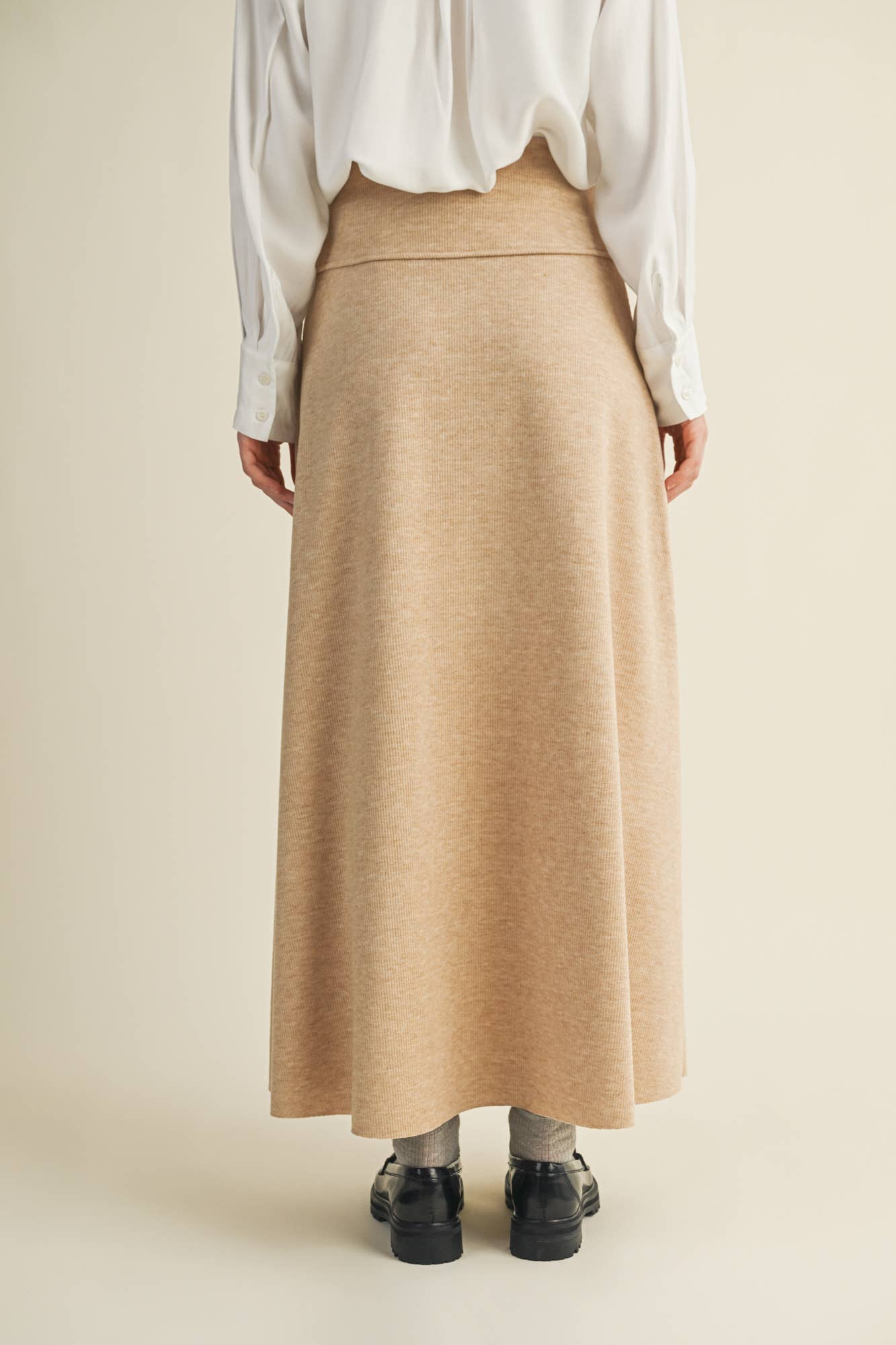 Brushed Rib Maxi Skirt