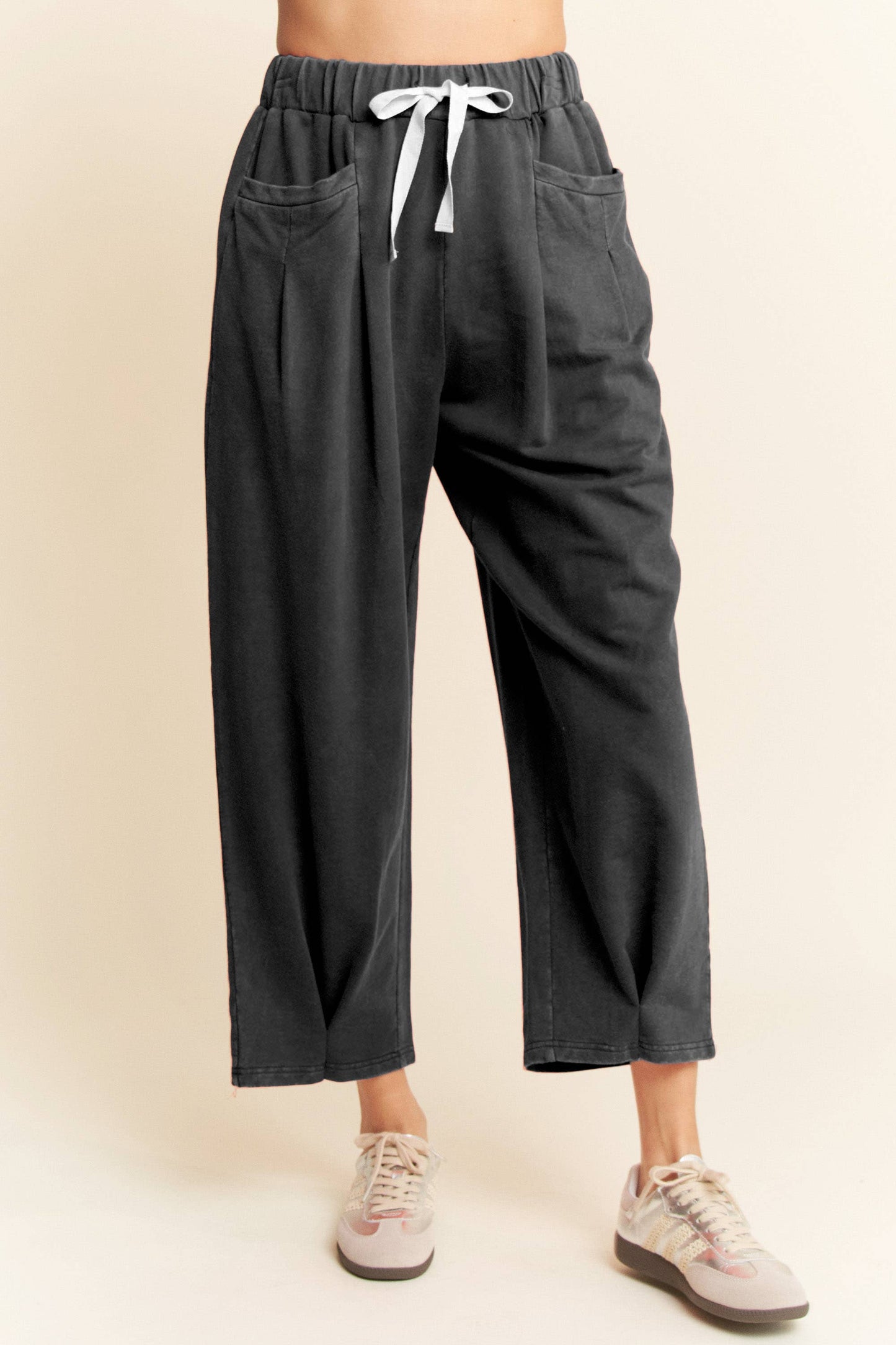 Washed Pleated Top and Pant Set
