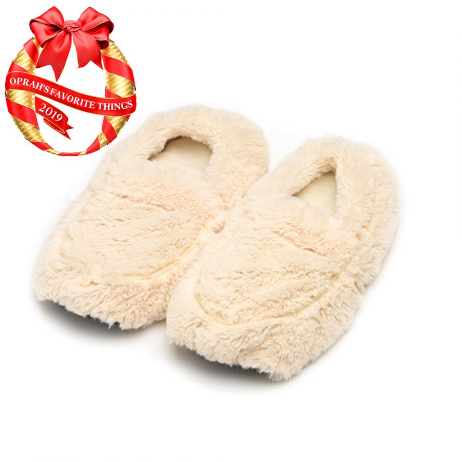 Cream Warmies Slippers