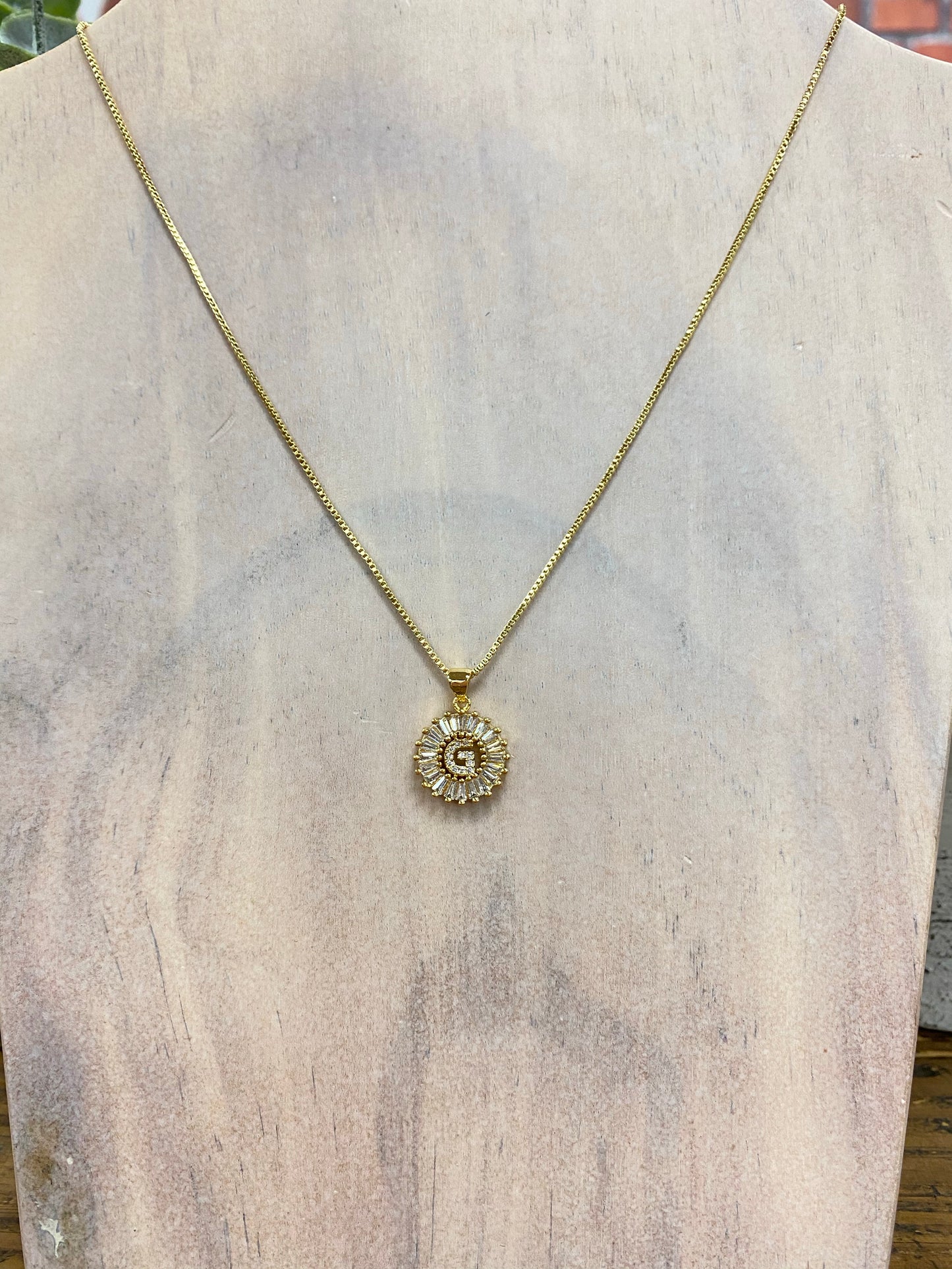CZ Initial Necklace