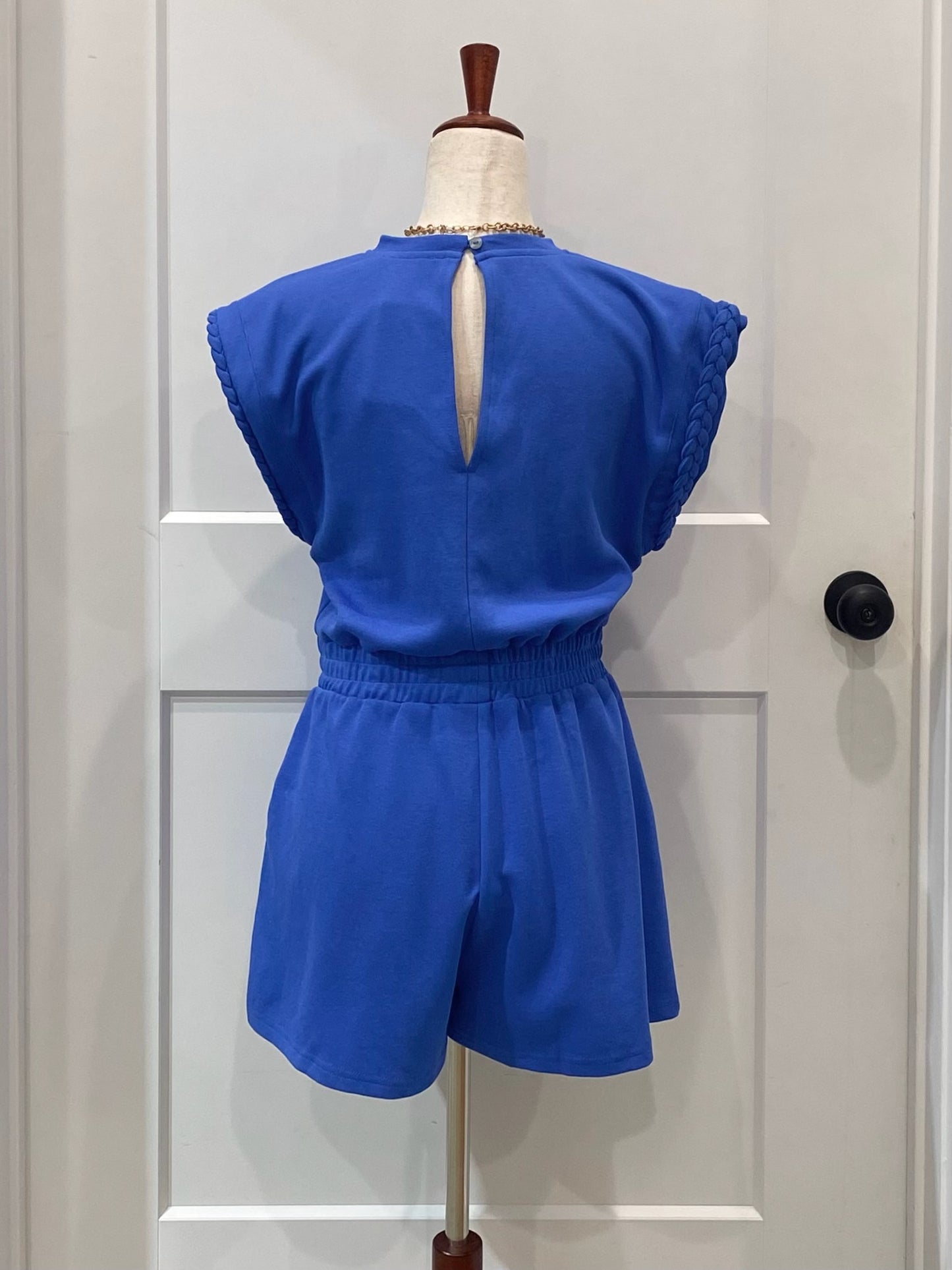 Drop Shoulder Knit Romper