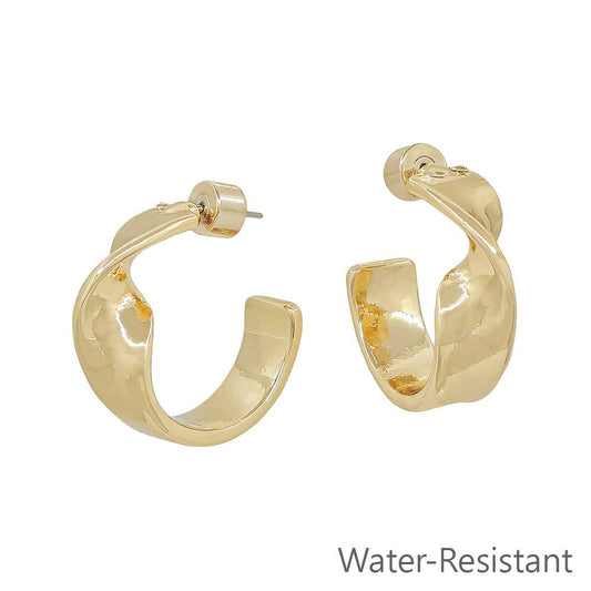 Twisted 1" Hoop Earring