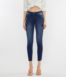 High Rise Ankle Skinny Jeans by Kan Can
