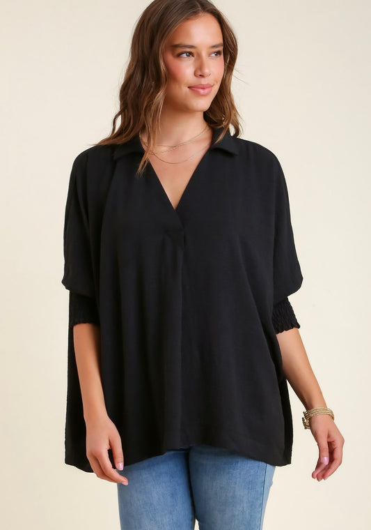 Textured Boxy Cut Top