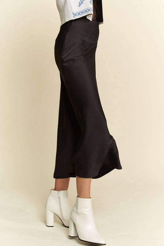Satin Midi Skirt