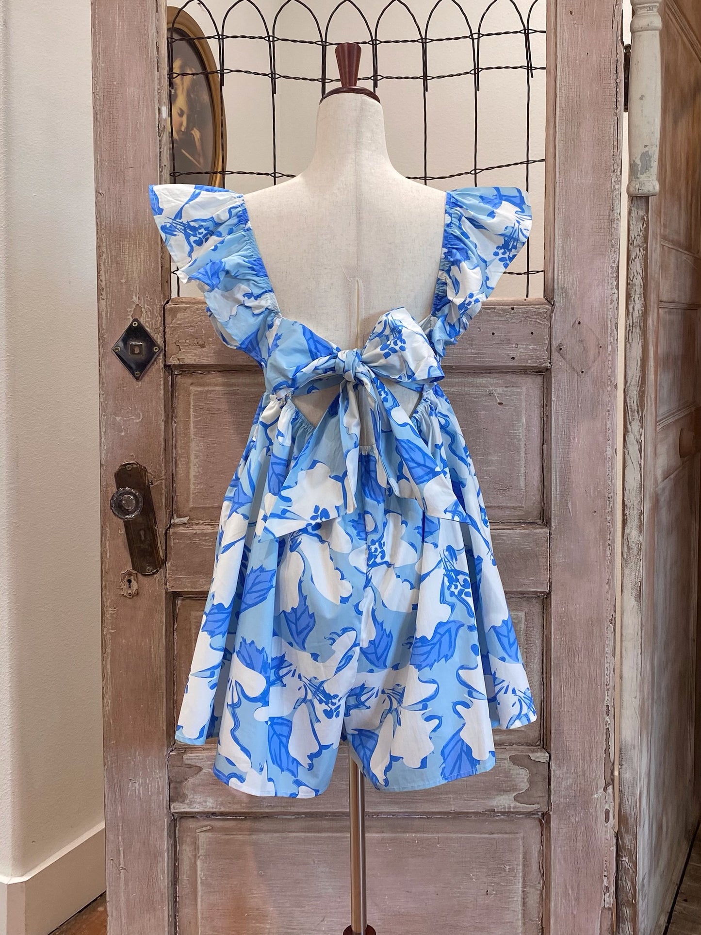 Blue Floral Romper