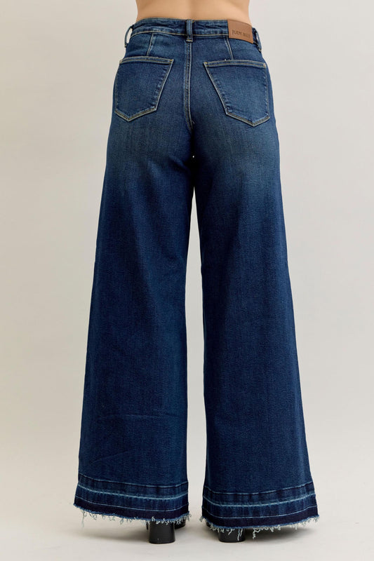 HW Palazzo Front Patch Pockets Jeans