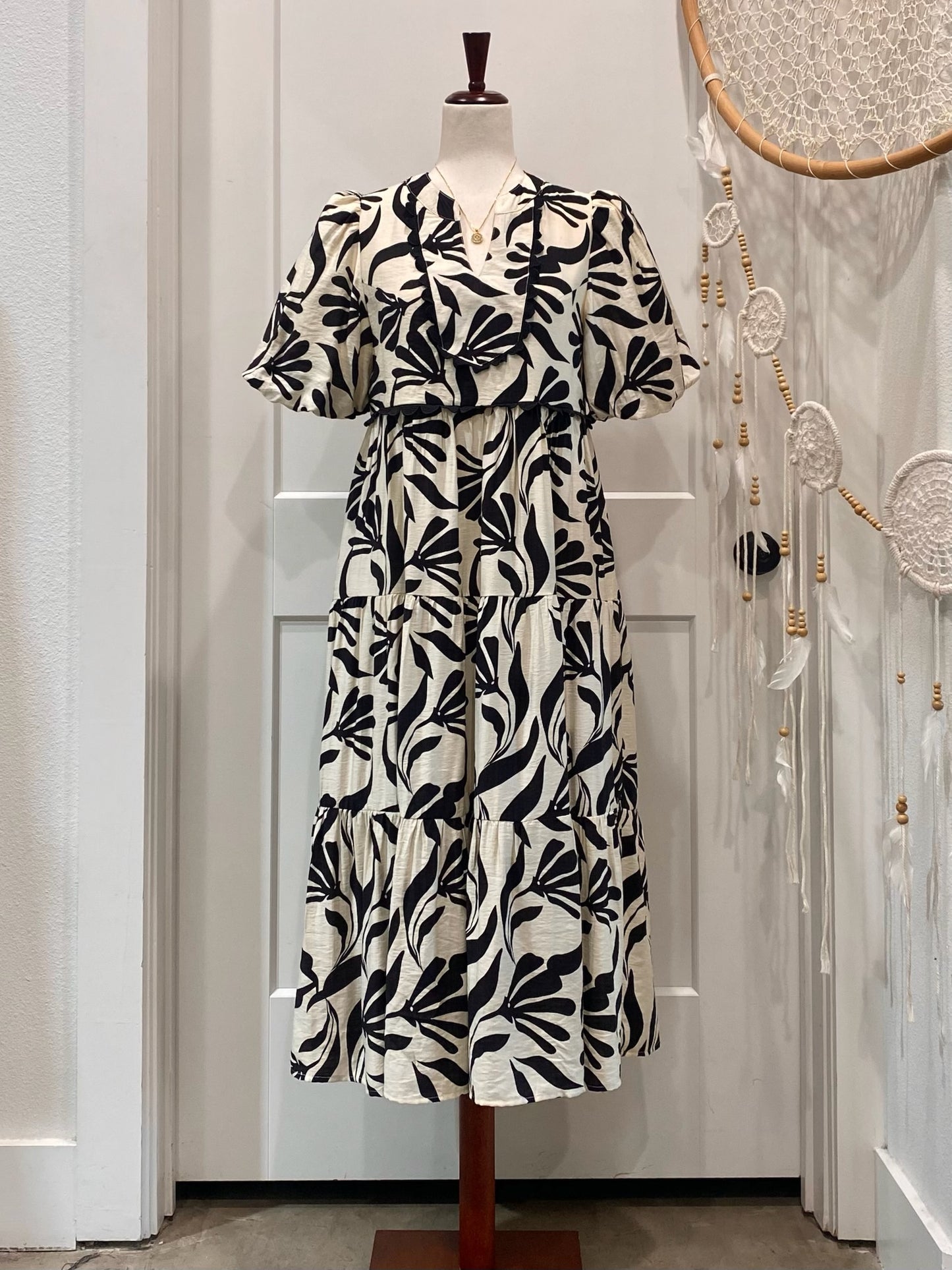 Tiered Midi Dress