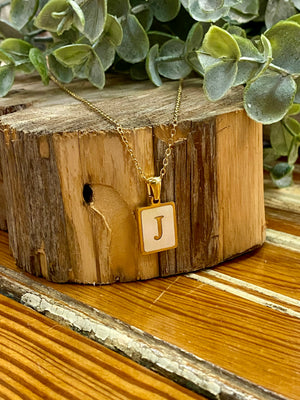 Initial Shell Pendant Necklace