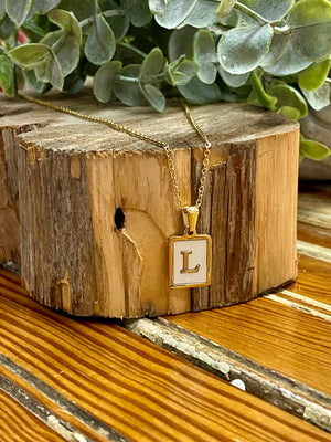 Initial Shell Pendant Necklace