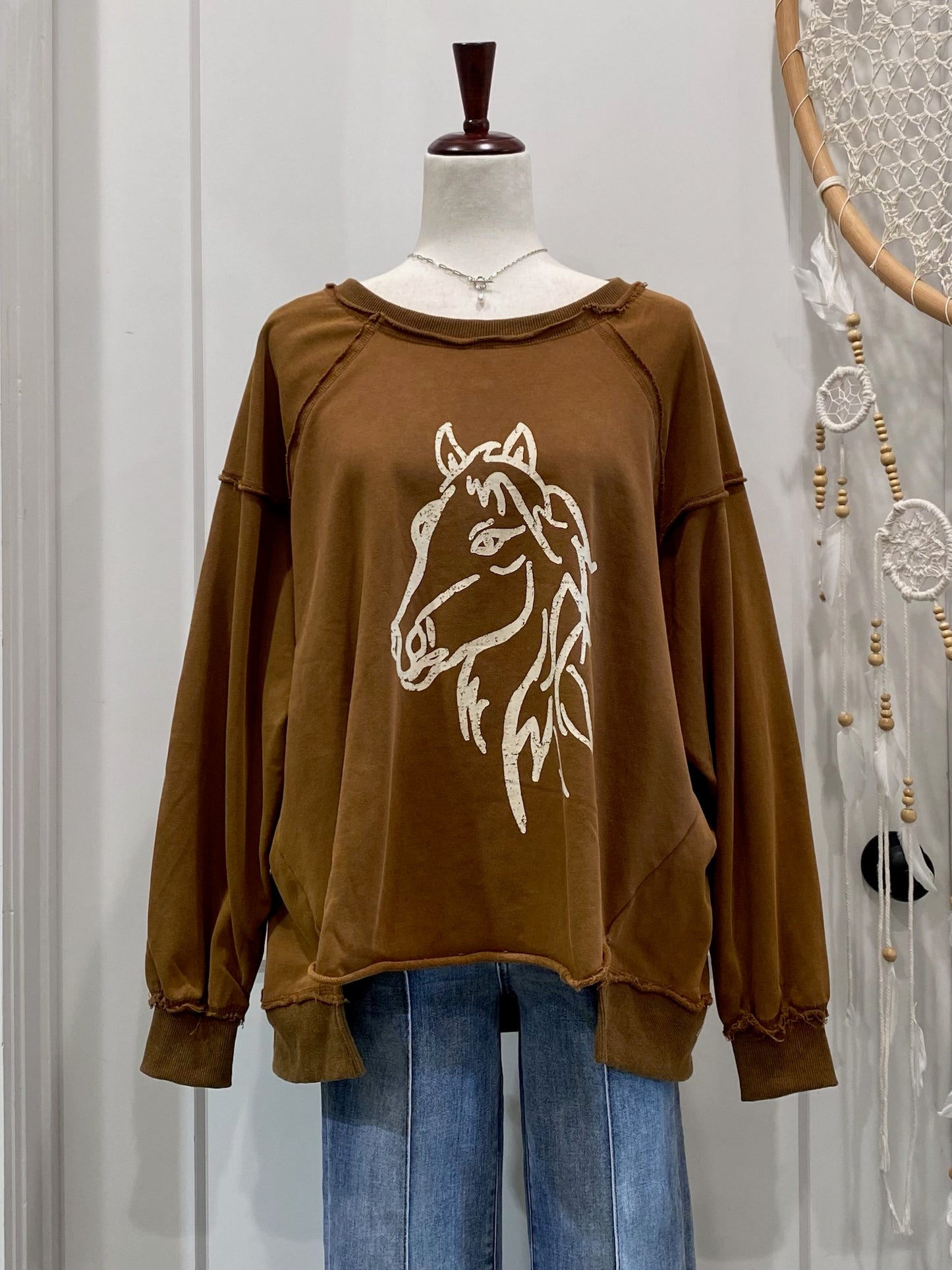 Horse Graphic Sweatshirt