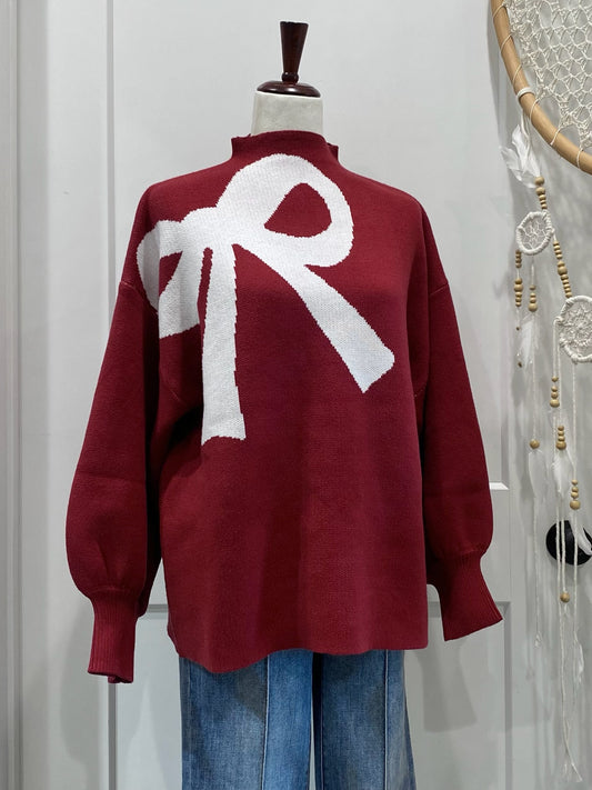 Ribbon Oversized Sweater