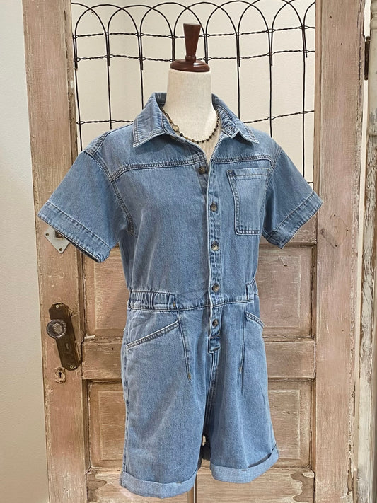 Denim Utility Romper