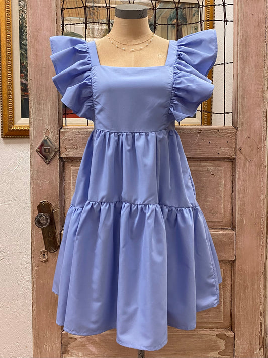 Ruffle Sleeve Babydoll Dress