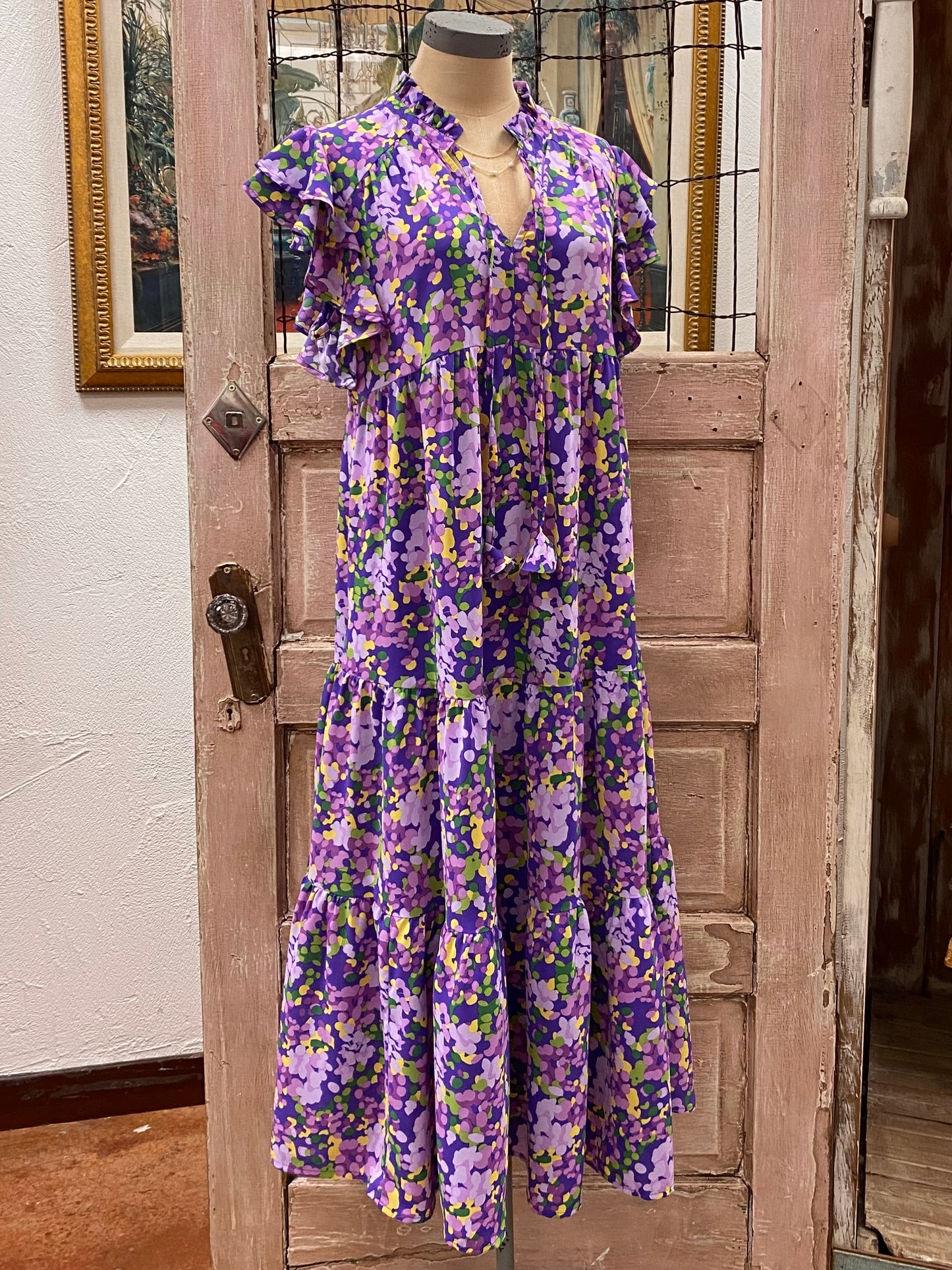 Lavender Floral Maxi Dress